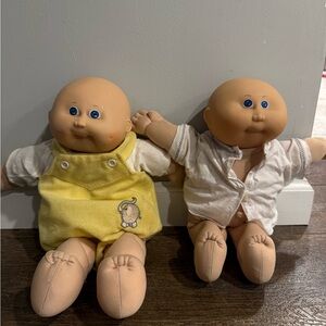 Set of CPK Yellow Outfit Soft Vinyl Baby Doll - Pair